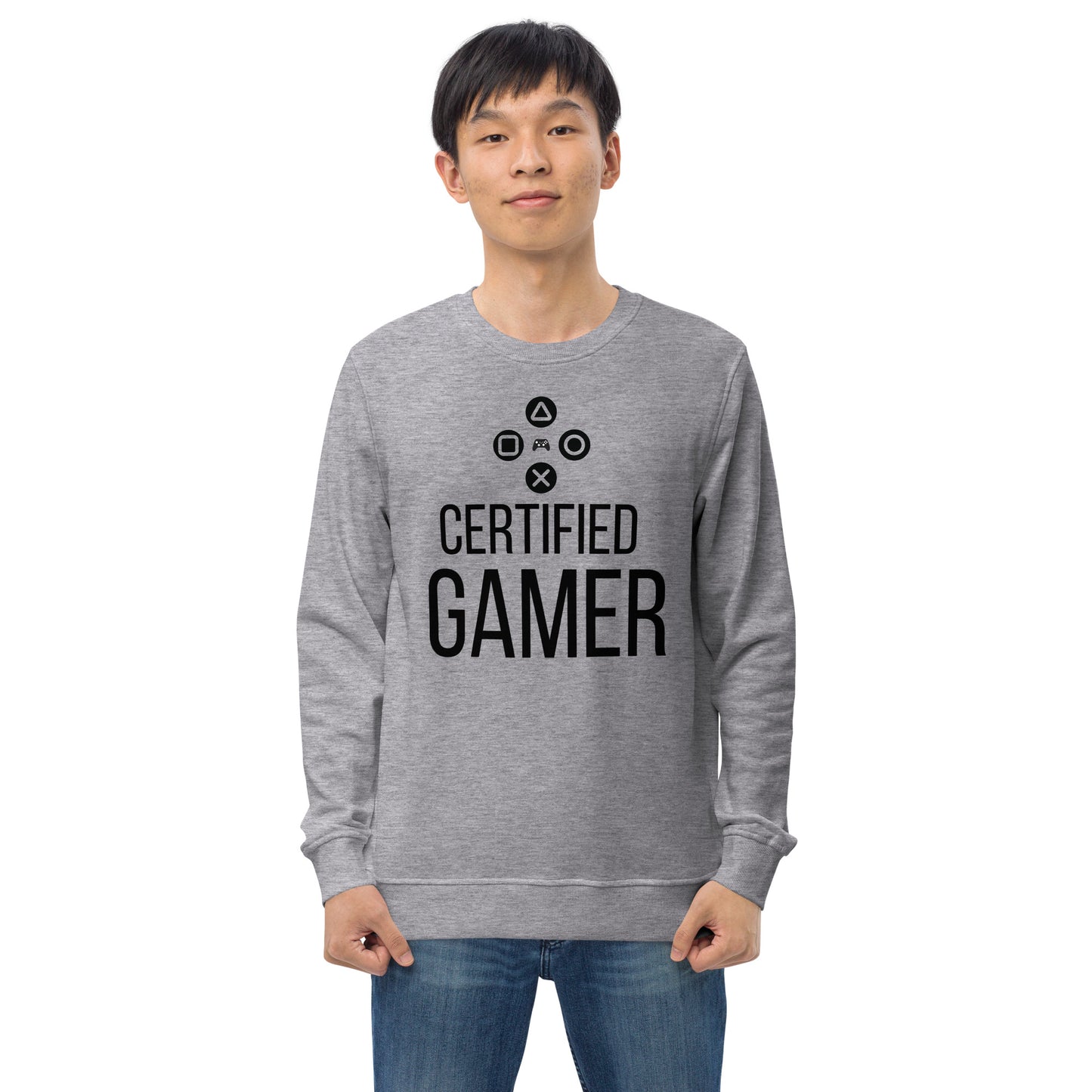 Certified gamer Unisex organic sweatshirt