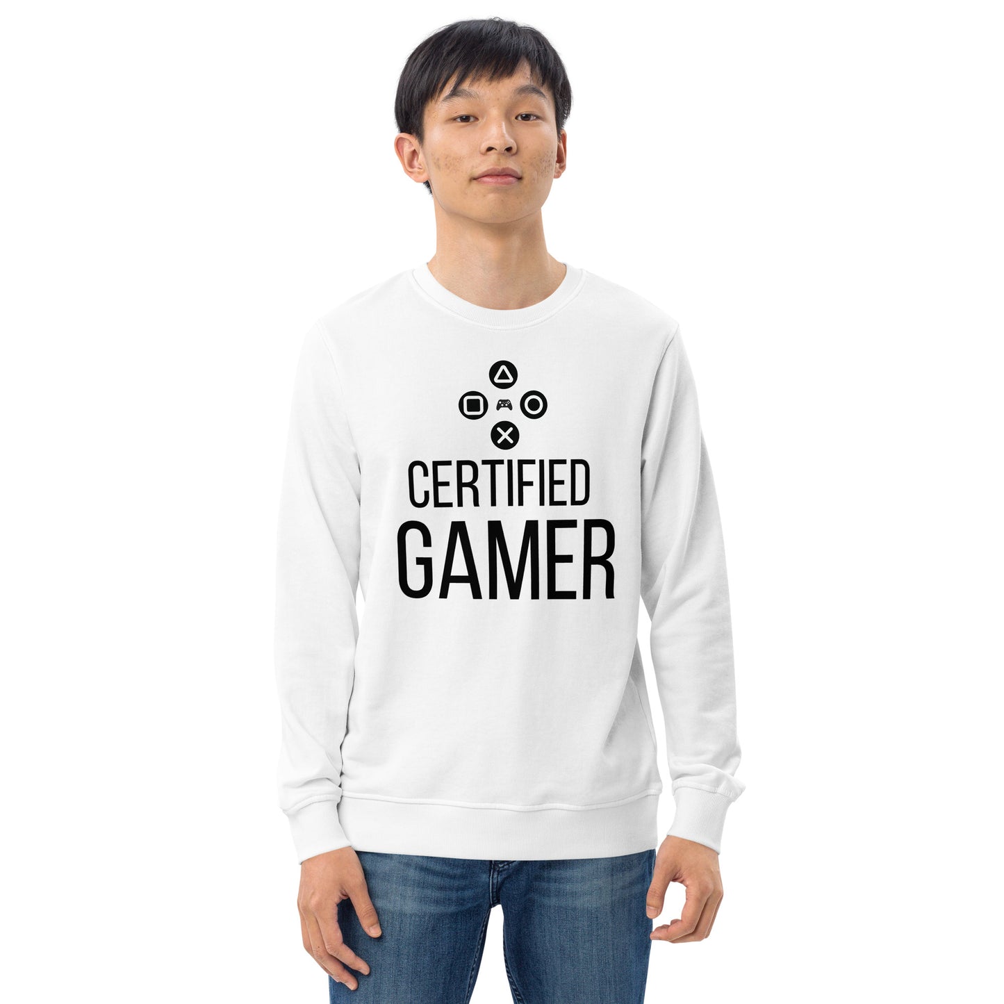 Certified gamer Unisex organic sweatshirt