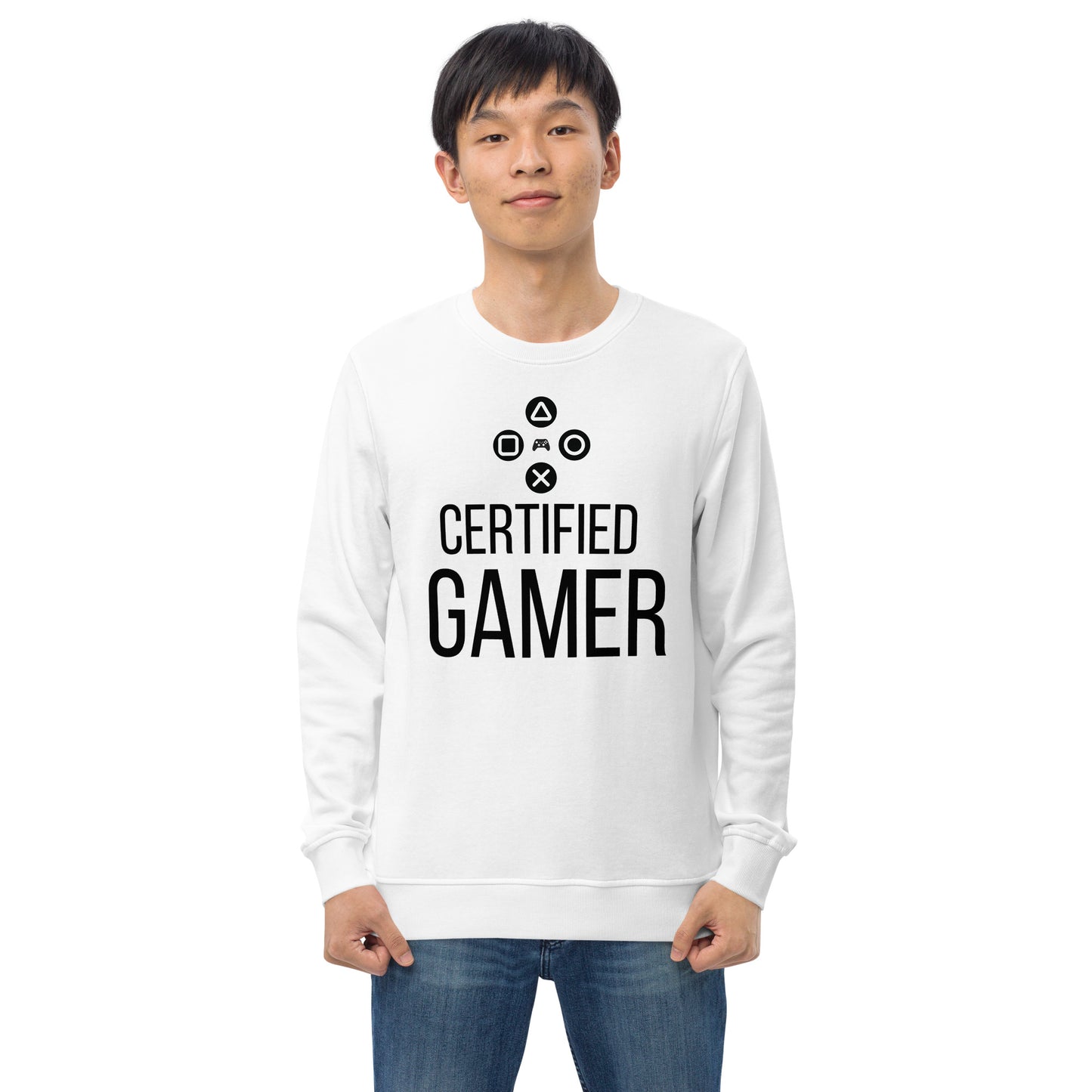 Certified gamer Unisex organic sweatshirt