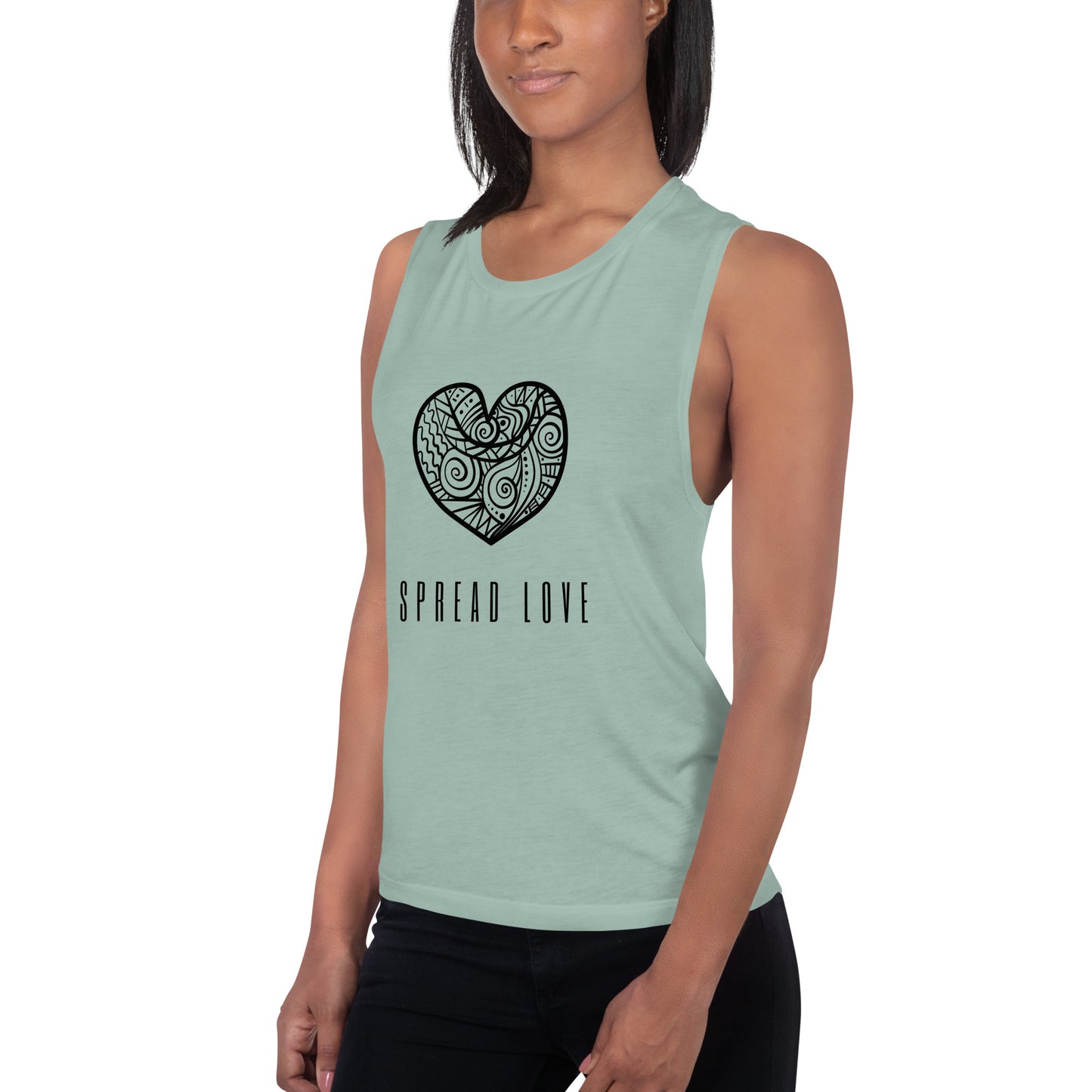 Spread Love Ladies’ Muscle Tank