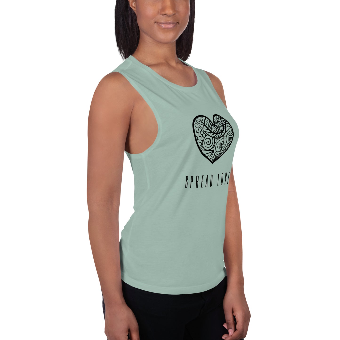 Spread Love Ladies’ Muscle Tank