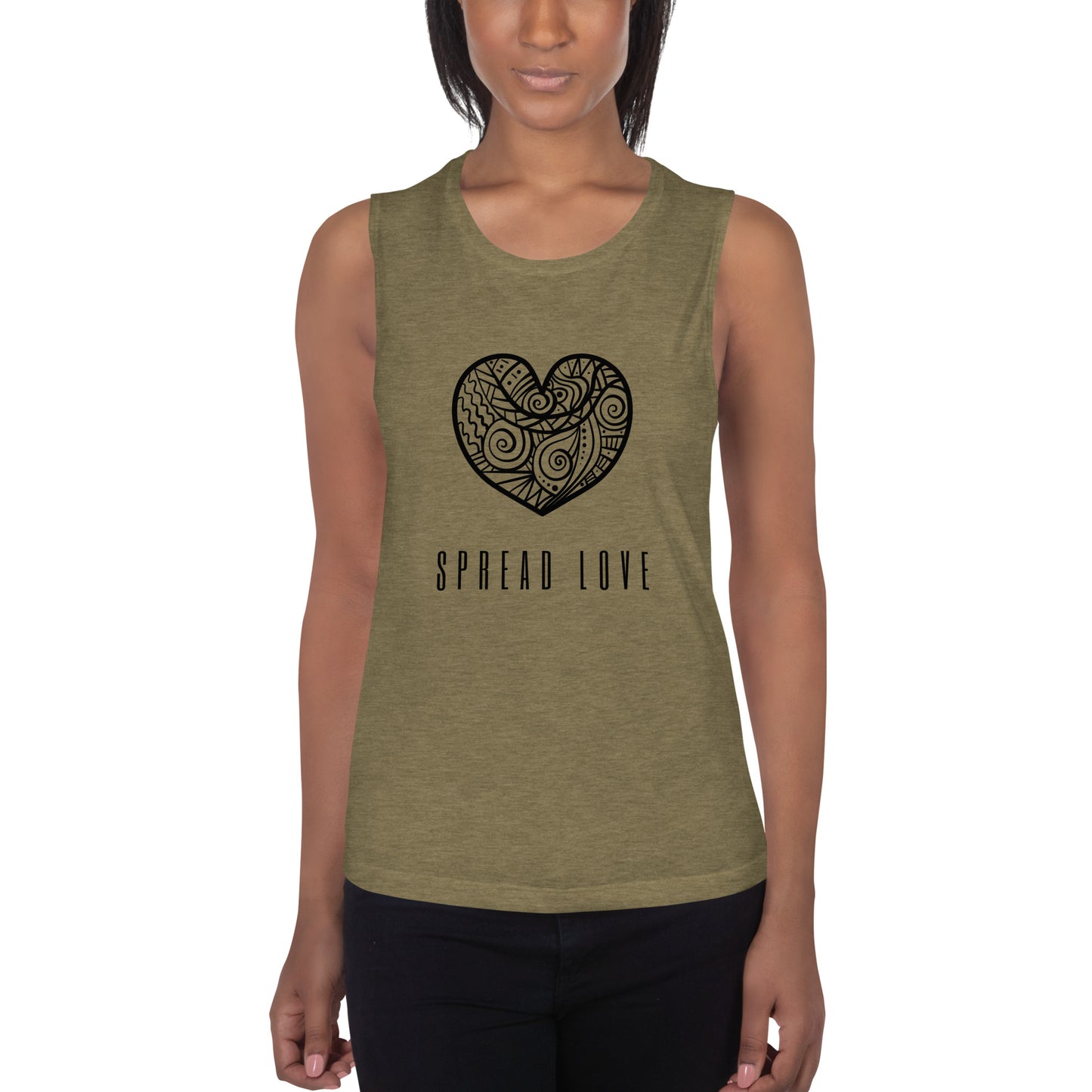 Spread Love Ladies’ Muscle Tank