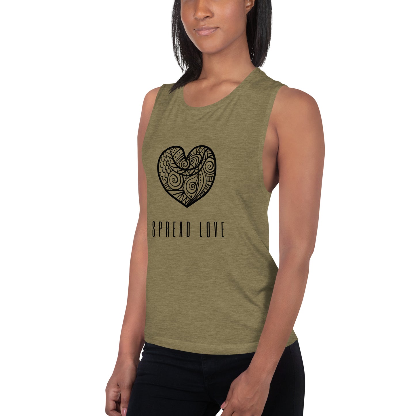 Spread Love Ladies’ Muscle Tank