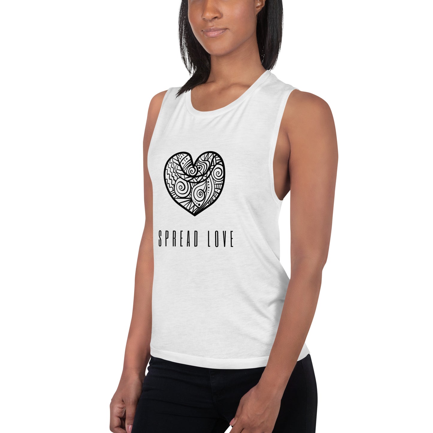 Spread Love Ladies’ Muscle Tank