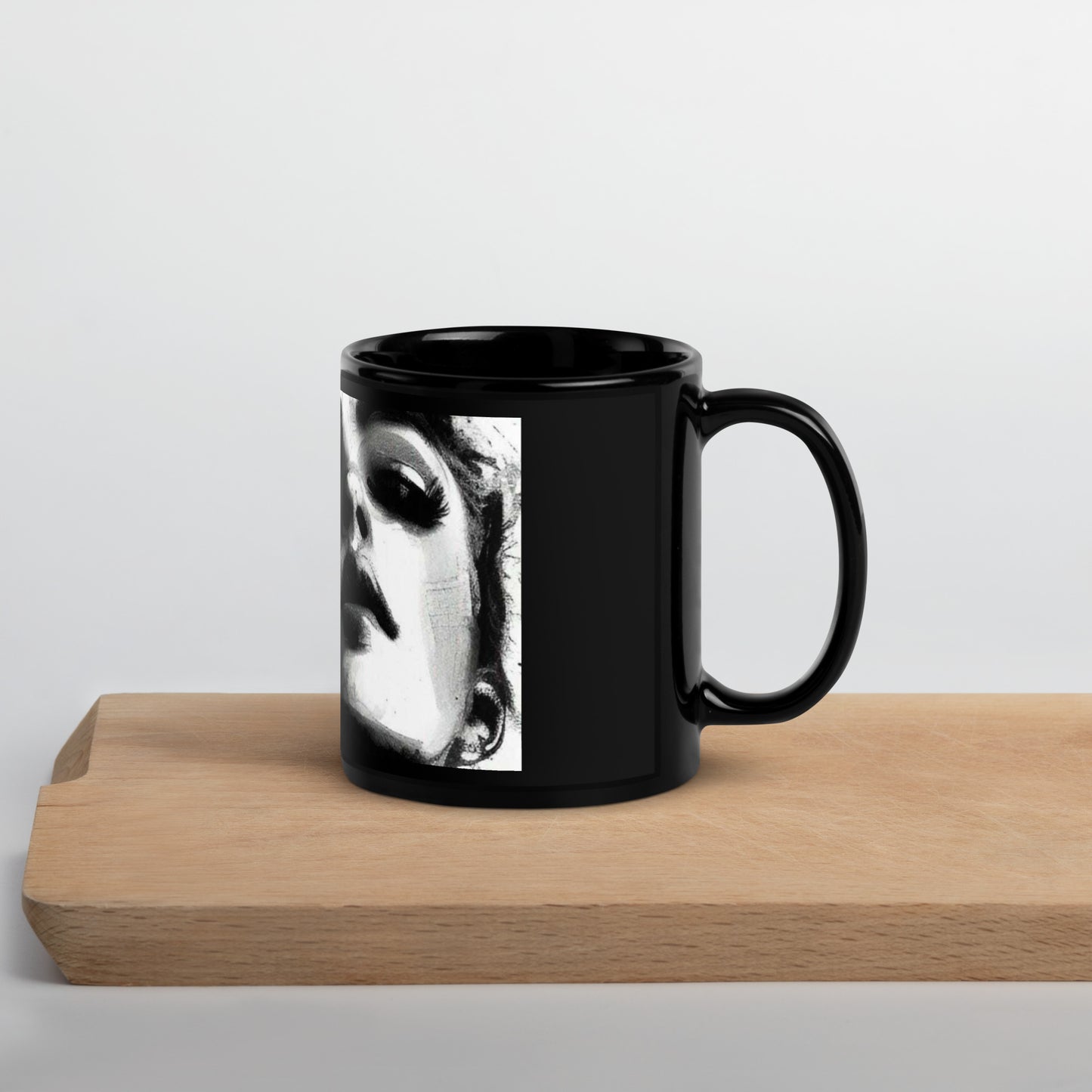 Eye Contact, Black Glossy Mug