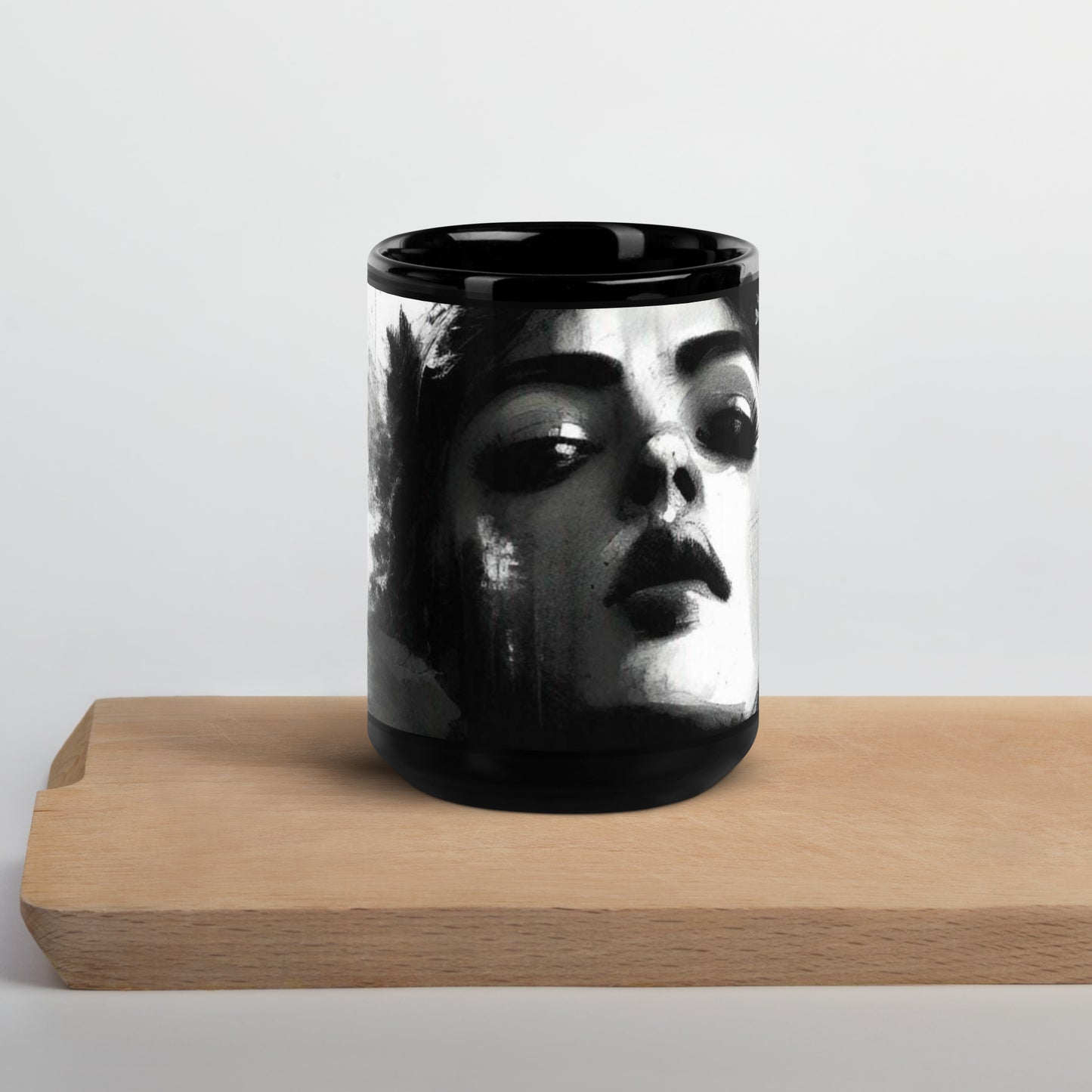 Eye Contact, Black Glossy Mug