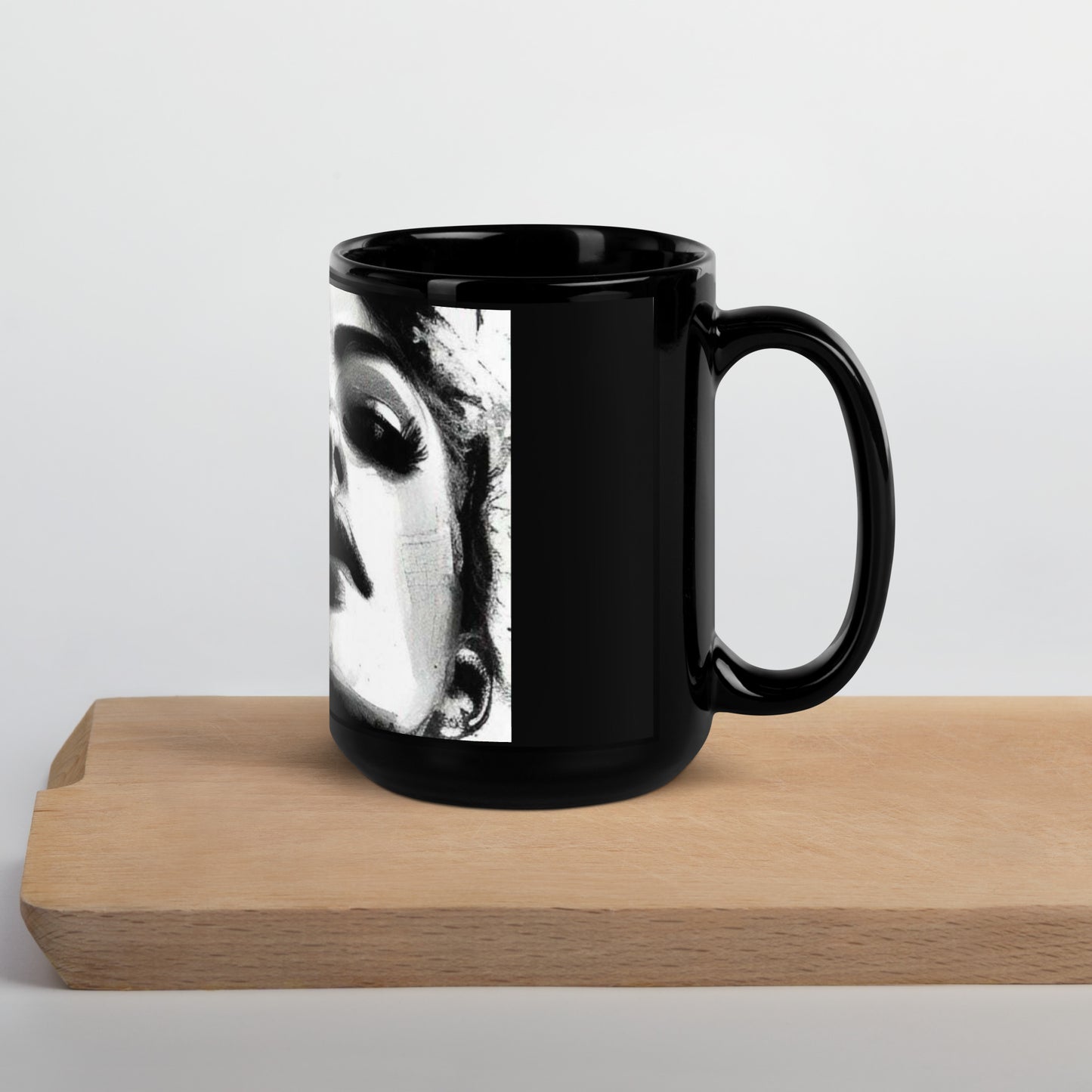 Eye Contact, Black Glossy Mug