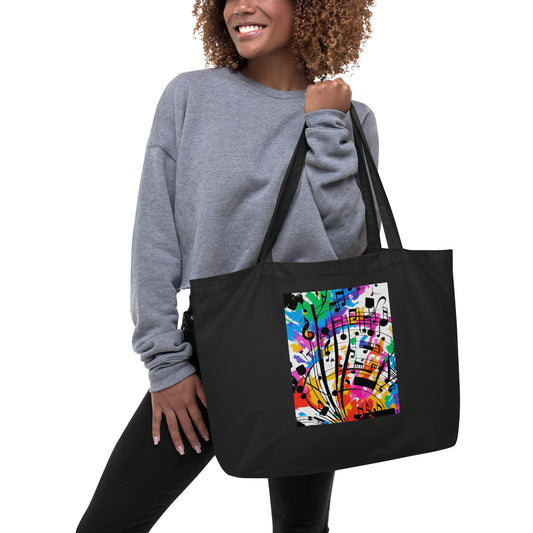 Musical, Large organic tote bag