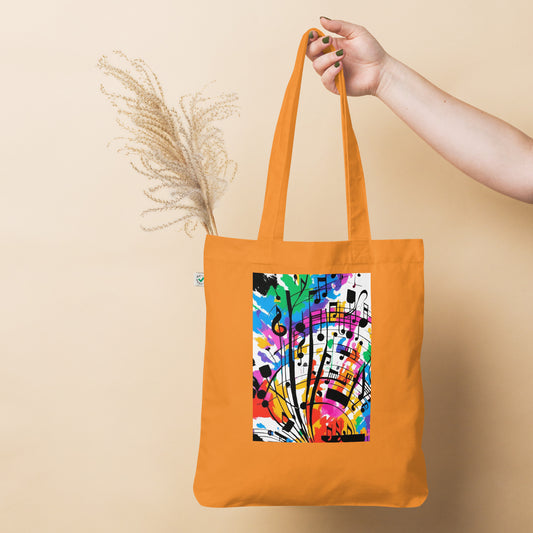 Musical, Organic fashion tote bag