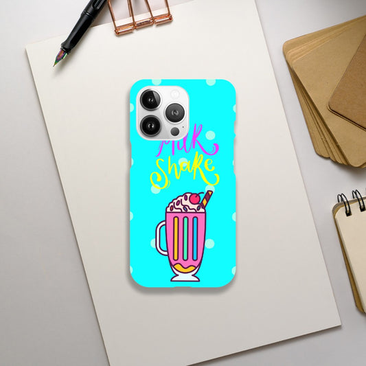 Milkshake and Stars (Aqua)-Slim Phone Case.