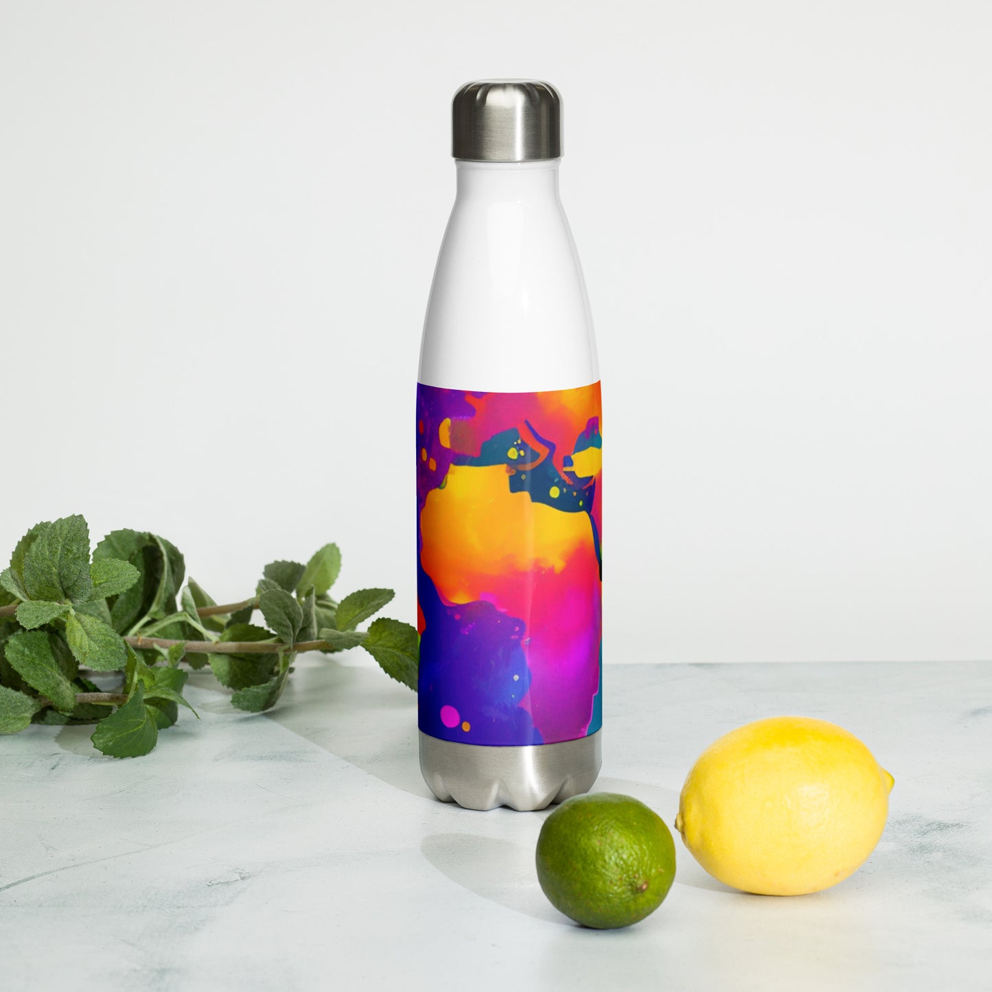 Map, Stainless Steel Water Bottle