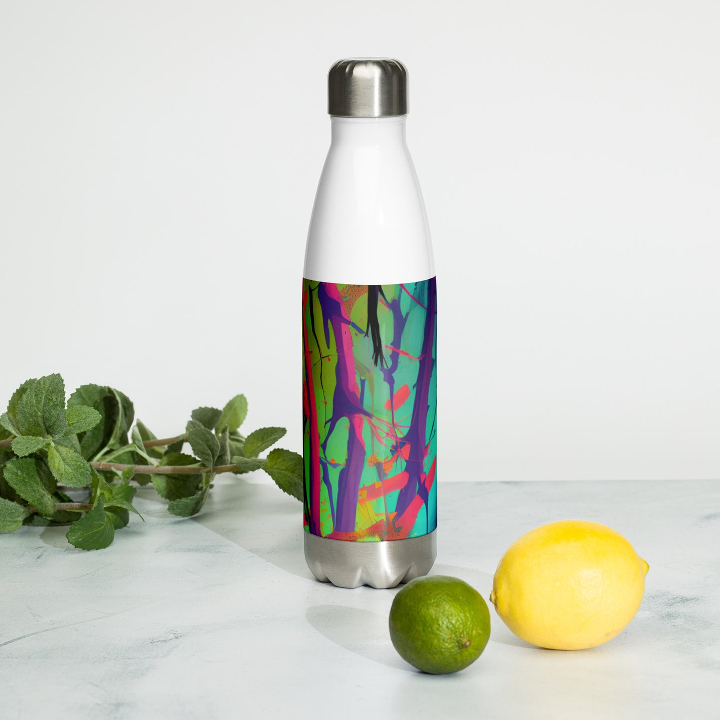 Purple Forest, Stainless Steel Water Bottle