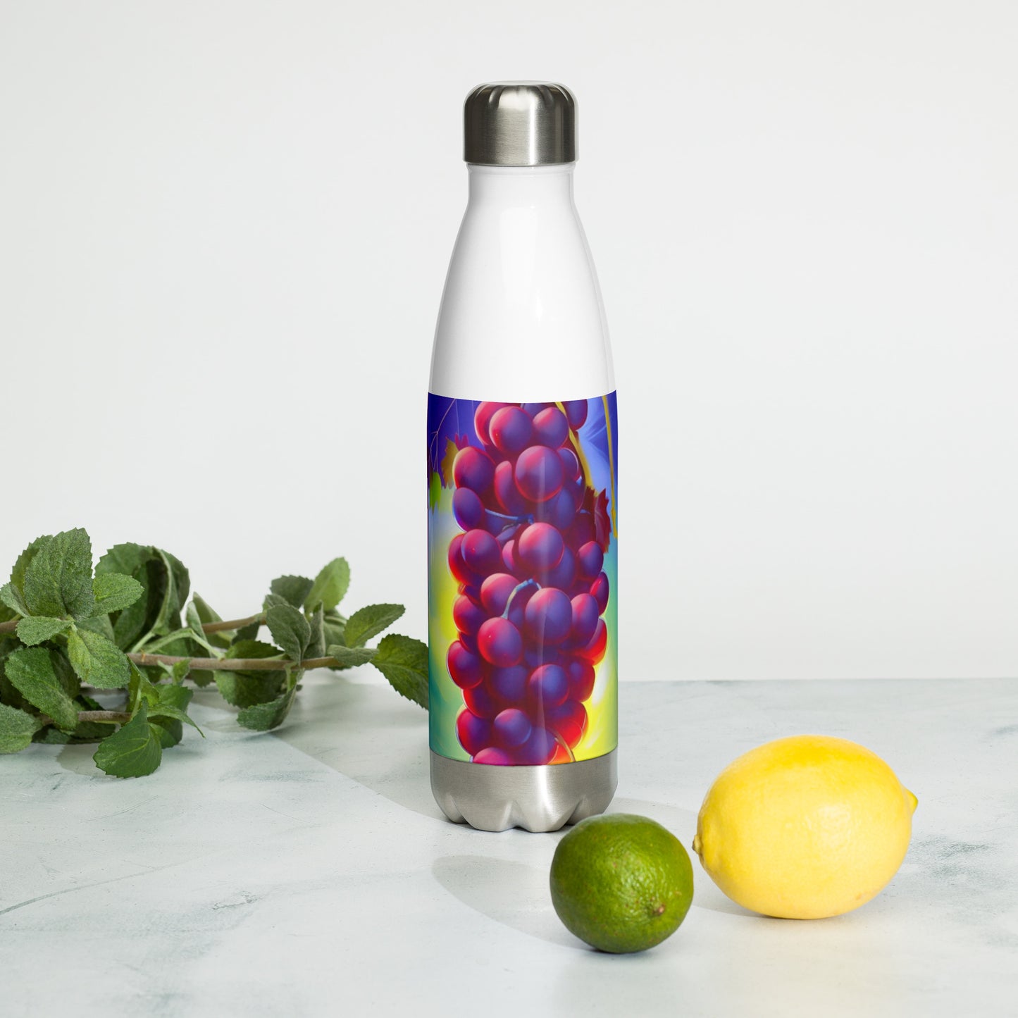 Grapes, Stainless Steel Water Bottle