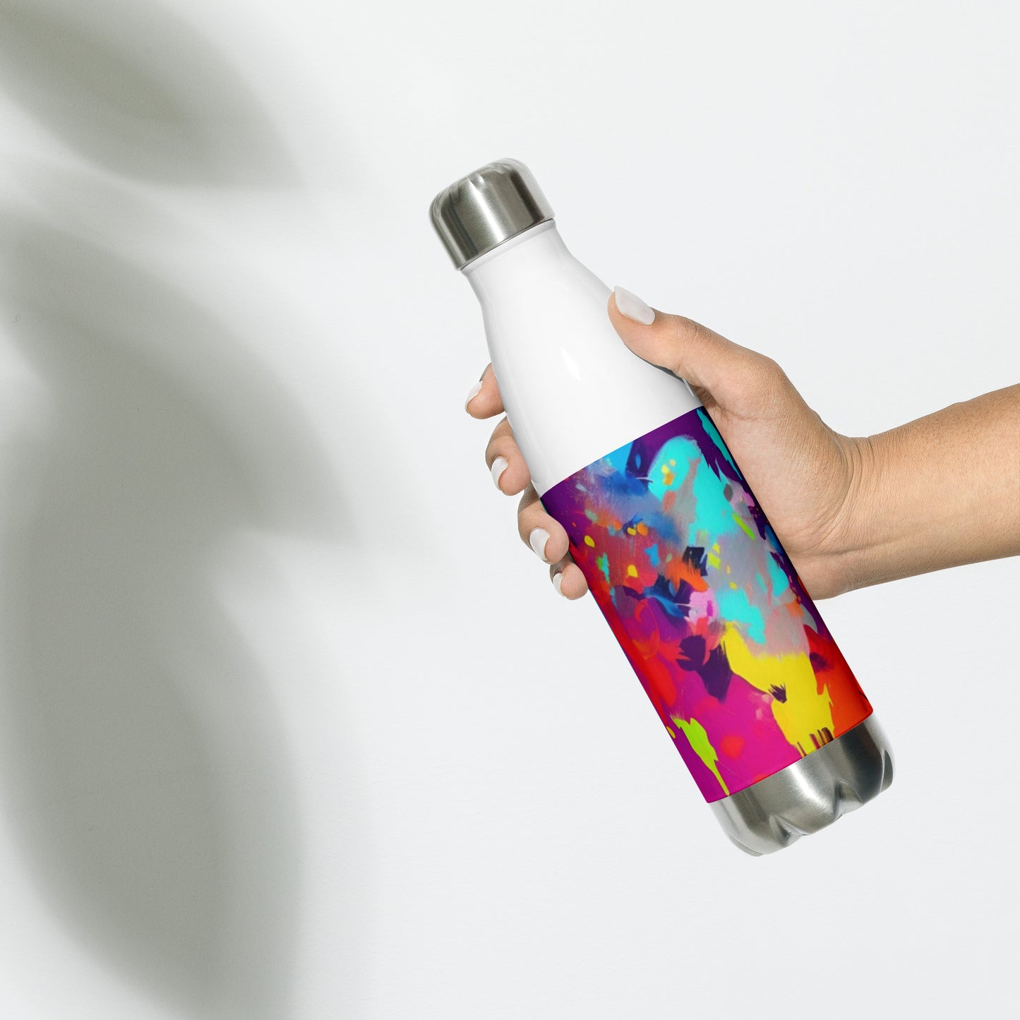 Messy, Stainless Steel Water Bottle.