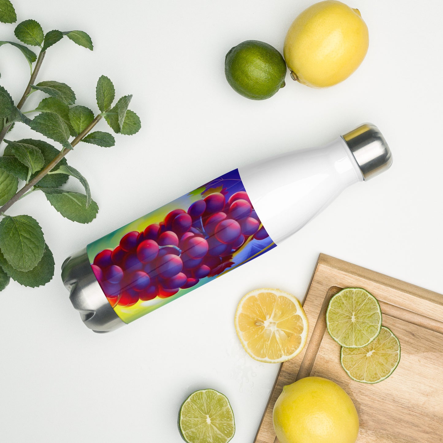 Grapes, Stainless Steel Water Bottle