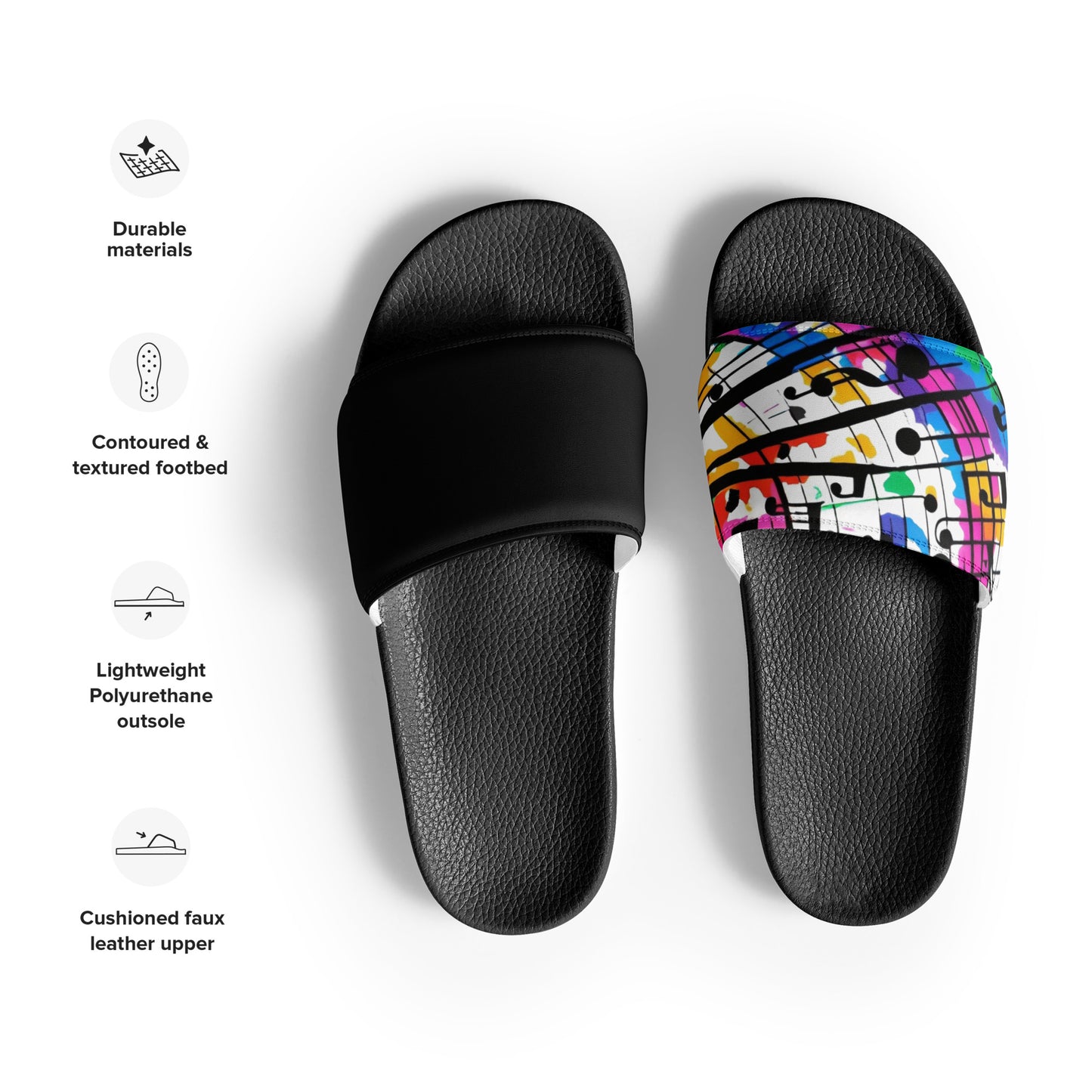 Musical, Women's slides ( black left slide )